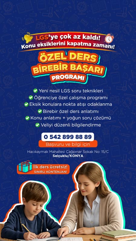 Pınar Eğitim özel ders Konya